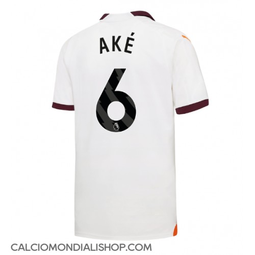 Maglie da calcio Manchester City Nathan Ake #6 Seconda Maglia 2023-24 Manica Corta